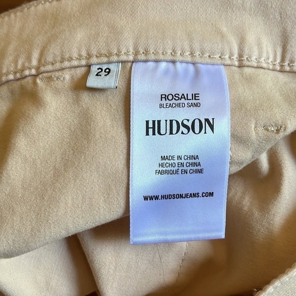 Hudson | Rosalie Bleached Sand High-Rise Wide Leg Cropped Cargo Pant Size 29/8 - Picture 9 of 12